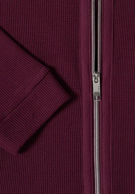 Langarm Jacke mit Kapuze und Taschen sweet grape red Langarm Jacke mit Kapuze und Taschen sweet grape red