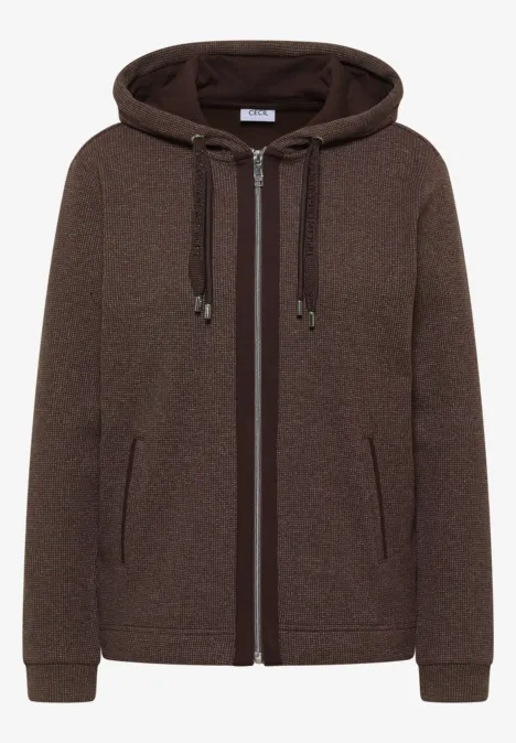 Jas met lange mouwen, capuchon en zakken macchiato brown Jas met lange mouwen, capuchon en zakken macchiato brown