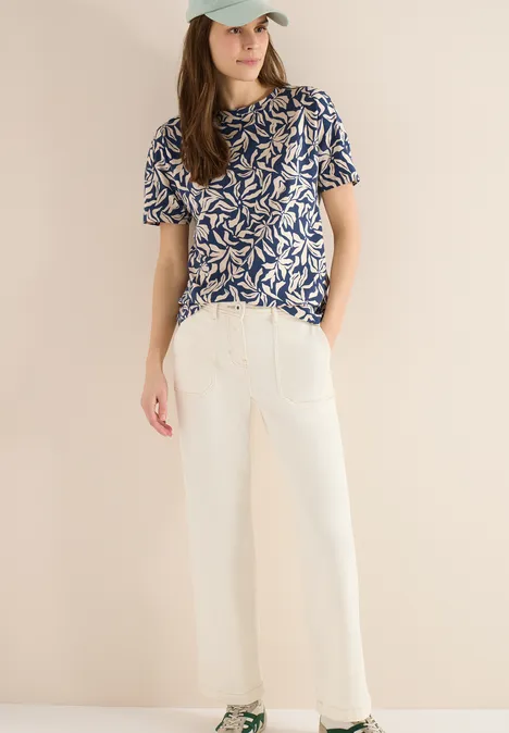 T-shirt avec détail d'épaule sporty denim blue