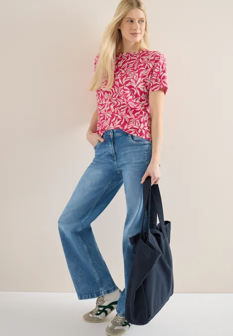 Shirt mit Boatneck und floralem Print beetroot pink Shirt mit Boatneck und floralem Print beetroot pink