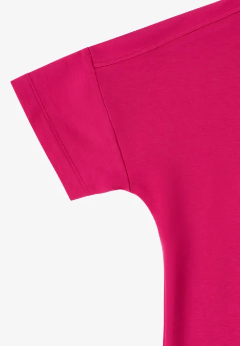 Kurzarm T-Shirt mit Schulterdetail beetroot pink Kurzarm T-Shirt mit Schulterdetail beetroot pink