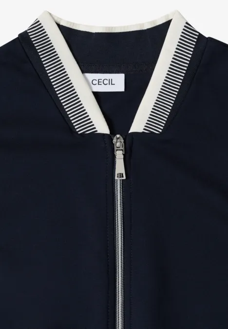 Blouson aus Jersey mit Knontrastdetails universal blue