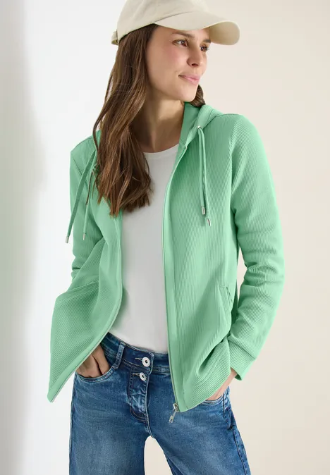 Jacke mit Kapuze und Streifenmuster juicy lime Jacke mit Kapuze und Streifenmuster juicy lime