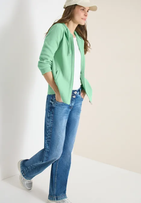 Jacke mit Kapuze und Streifenmuster juicy lime Jacke mit Kapuze und Streifenmuster juicy lime