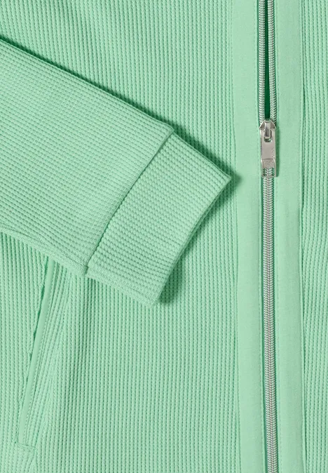 Jacke mit Kapuze und Streifenmuster juicy lime Jacke mit Kapuze und Streifenmuster juicy lime