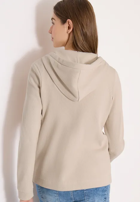 Langarm Jacke mit Kapuze und Taschen pearl beige Langarm Jacke mit Kapuze und Taschen pearl beige