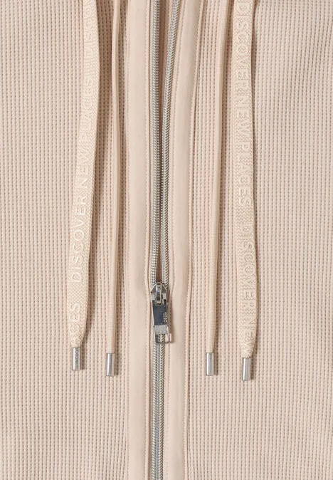 Langarm Jacke mit Kapuze und Taschen pearl beige Langarm Jacke mit Kapuze und Taschen pearl beige