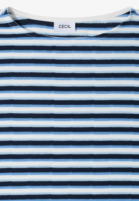 T-Shirt mit mehrfarbigen Streifen urban navy blue