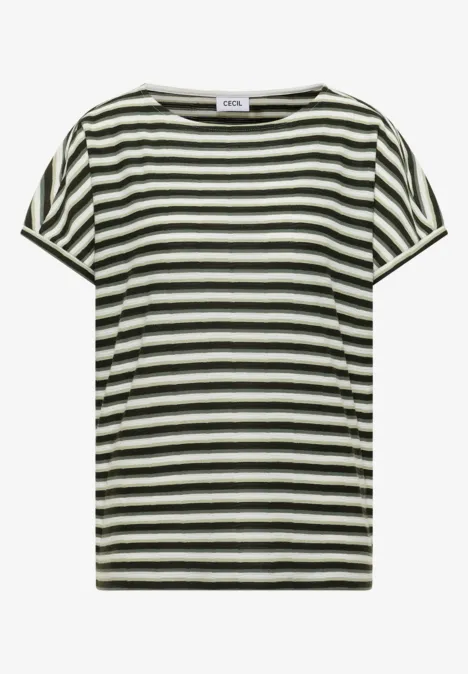 T-shirt à rayures raw khaki