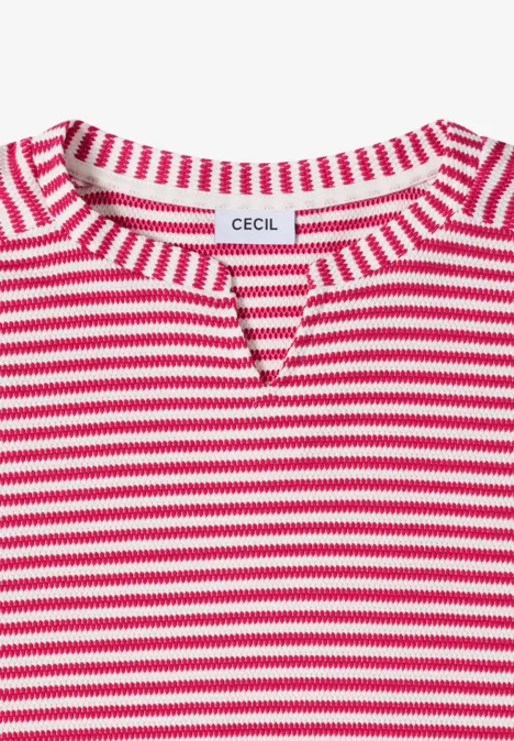 T-shirt à rayures beetroot pink