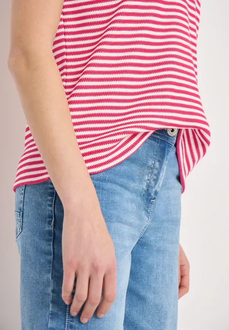 T-shirt à rayures beetroot pink