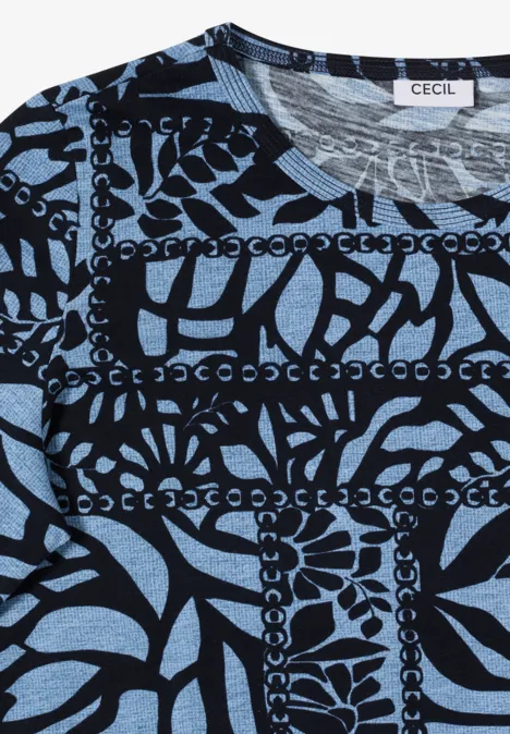 T-shirt avec imprimé patchwork universal blue