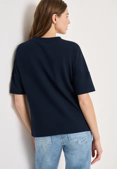 T-shirt avec détail de boutons universal blue