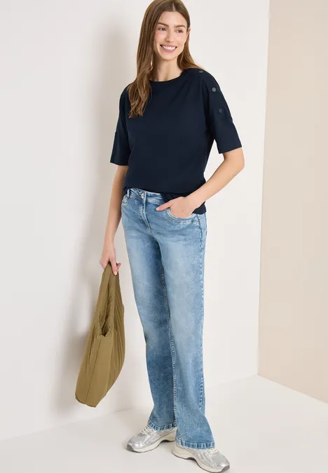 T-shirt avec détail de boutons universal blue