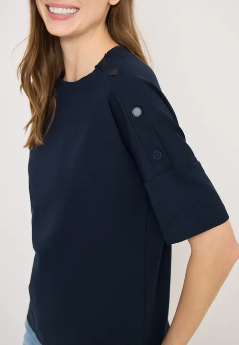 T-shirt avec détail de boutons universal blue