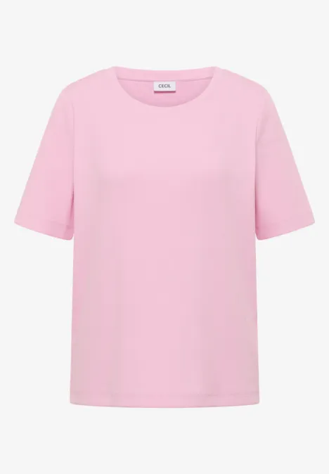T-shirt basique à structure côtelée light blush rose T-shirt basique à structure côtelée light blush rose