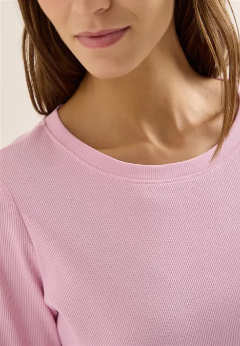 T-shirt basique à structure côtelée light blush rose T-shirt basique à structure côtelée light blush rose
