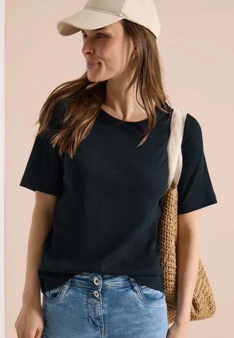 T-shirt basique à structure côtelée palm breeze green