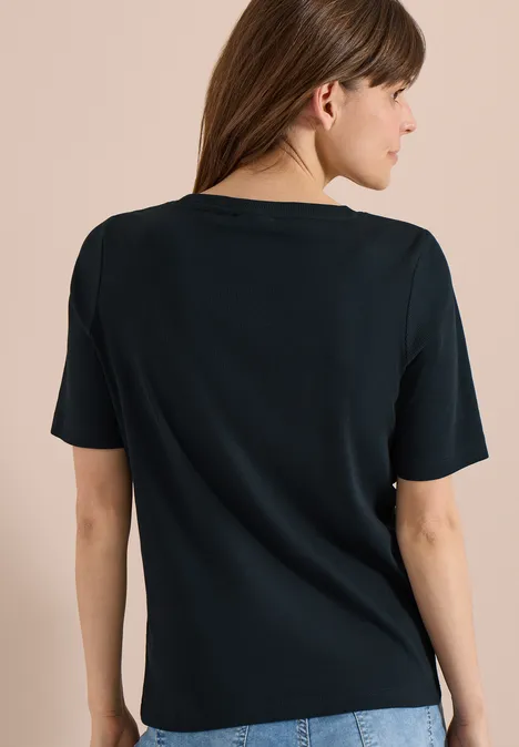 T-shirt basique à structure côtelée palm breeze green