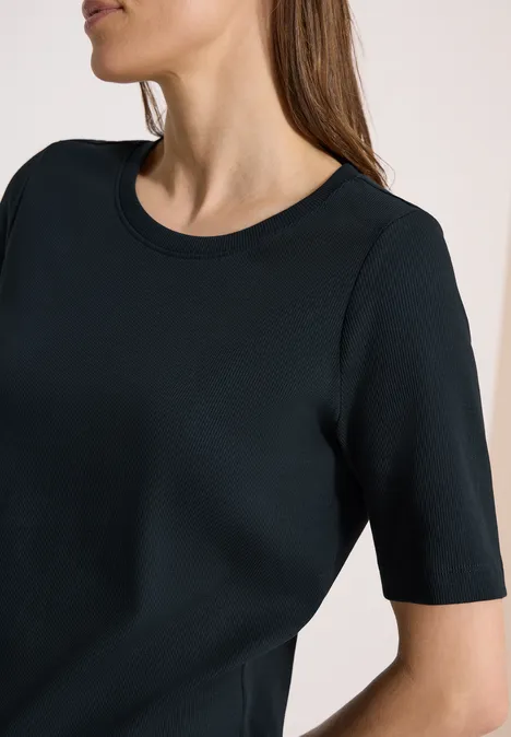 T-shirt basique à structure côtelée palm breeze green