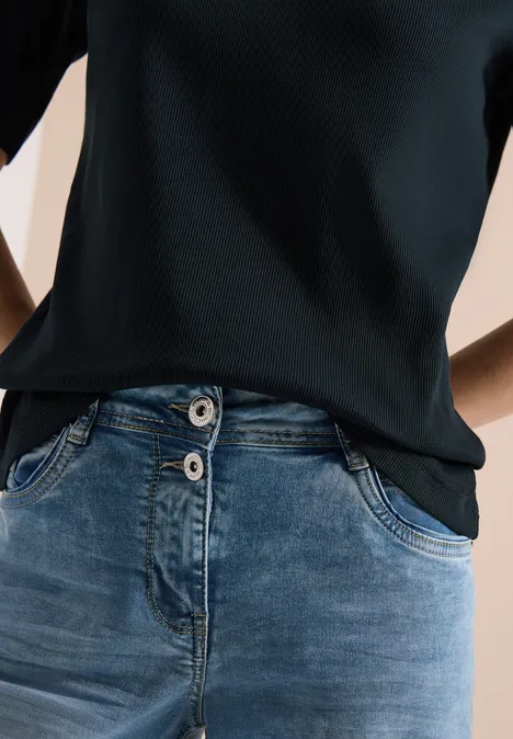 T-shirt basique à structure côtelée palm breeze green