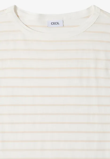Shirt met strepen in een 2-pack vanilla white/pearl beige