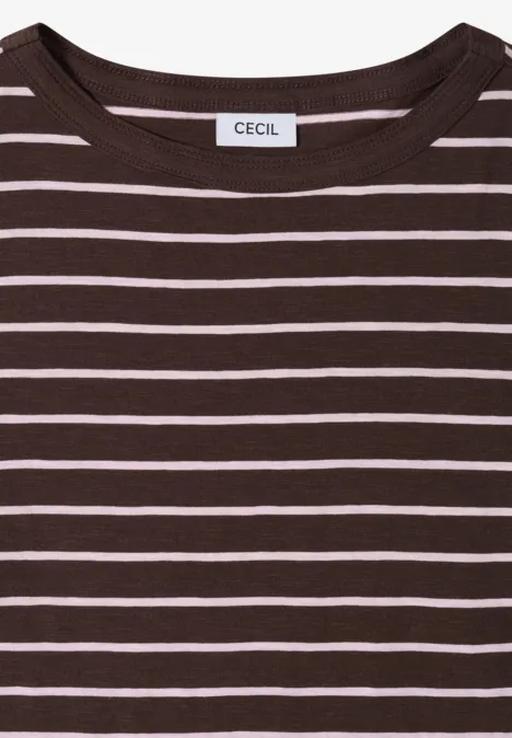 Shirt met strepen in een 2-pack macchiato brown/blush rose Shirt met strepen in een 2-pack macchiato brown/blush rose