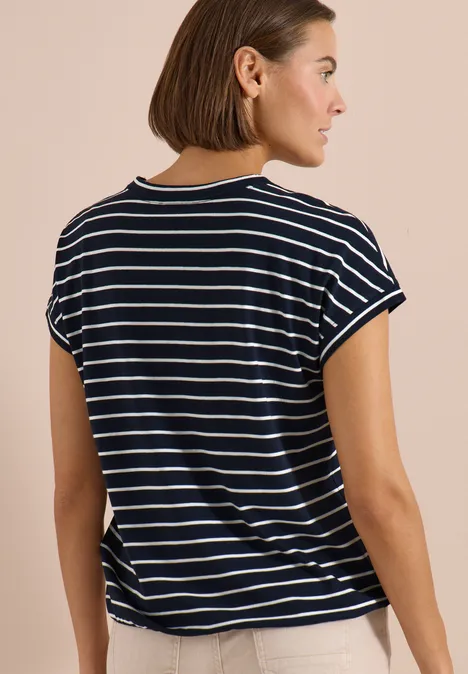 T-Shirt mit Rundhals und Streifen universal blue T-Shirt mit Rundhals und Streifen universal blue