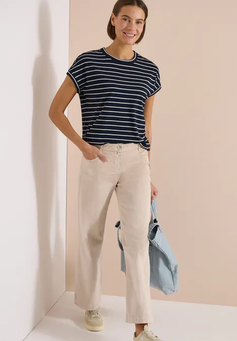 T-Shirt mit Rundhals und Streifen universal blue T-Shirt mit Rundhals und Streifen universal blue