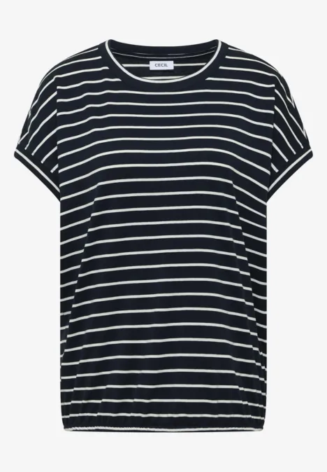 T-Shirt mit Rundhals und Streifen universal blue T-Shirt mit Rundhals und Streifen universal blue