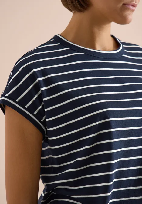 T-Shirt mit Rundhals und Streifen universal blue T-Shirt mit Rundhals und Streifen universal blue