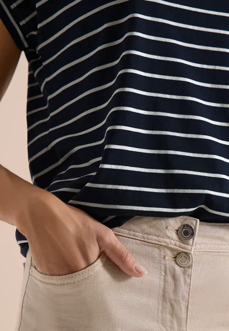 T-Shirt mit Rundhals und Streifen universal blue T-Shirt mit Rundhals und Streifen universal blue