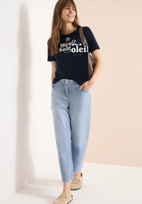 T-Shirt mit Rundhals und Wording universal blue T-Shirt mit Rundhals und Wording universal blue