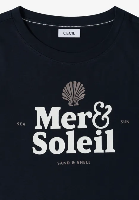 T-Shirt mit Rundhals und Wording universal blue T-Shirt mit Rundhals und Wording universal blue