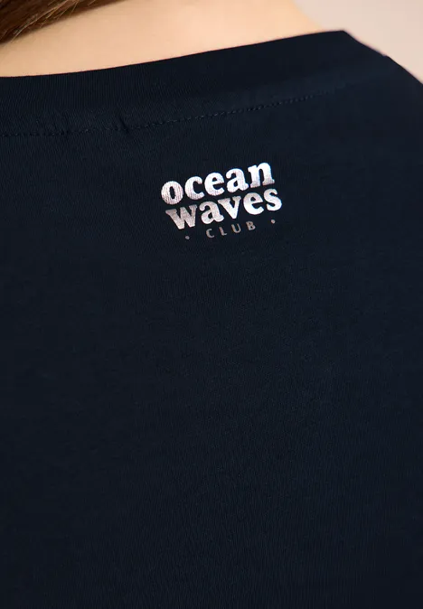 T-Shirt mit Rundhals und Wording universal blue T-Shirt mit Rundhals und Wording universal blue