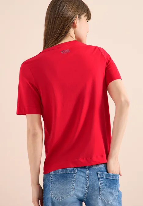 T-Shirt mit Rundhals und Wording glazed apple red T-Shirt mit Rundhals und Wording glazed apple red