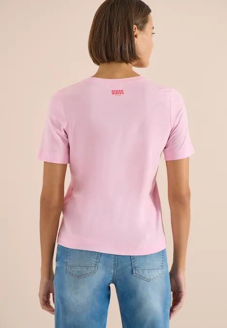 Shirt mit Rundhals und maritimem Print light blush rose