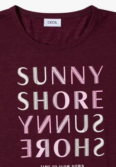 Kurzarm Shirt in Ausbrenner-Optik sweet grape red Kurzarm Shirt in Ausbrenner-Optik sweet grape red