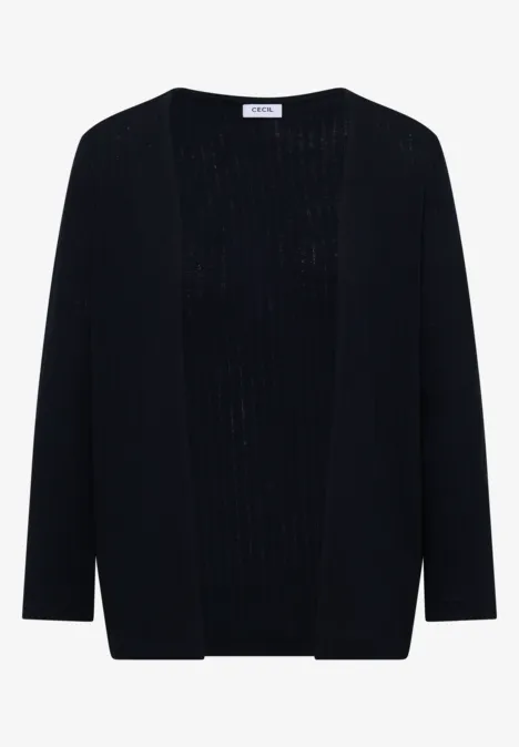 3/4-Arm Jacke in Strick-Optik universal blue