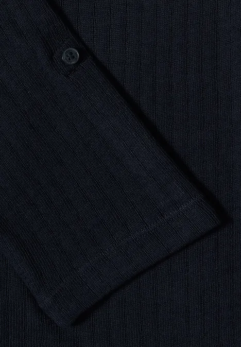 3/4-Arm Jacke in Strick-Optik universal blue