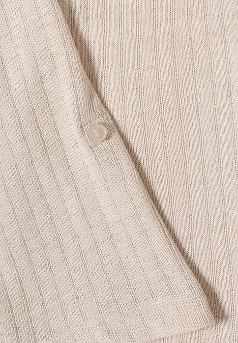 3/4-Arm Jacke in Strick-Optik pearl beige