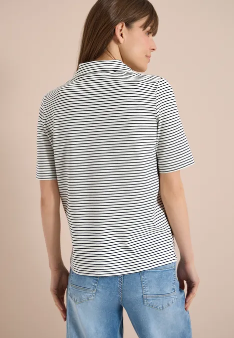 Kurzarm Poloshirt mit Streifen universal blue