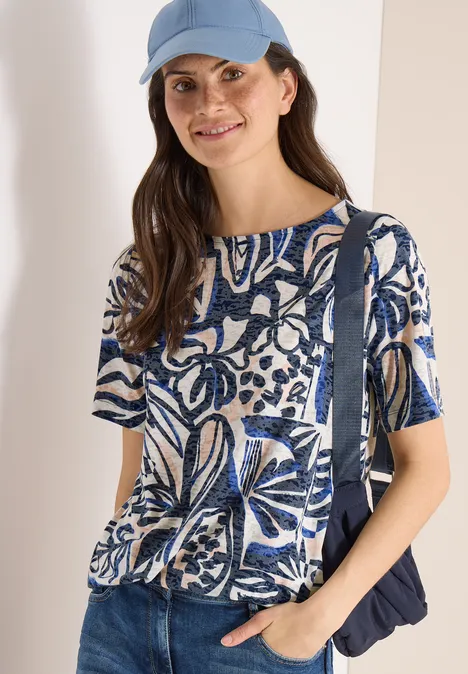 T-Shirt in Ausbrenner-Optik universal blue T-Shirt in Ausbrenner-Optik universal blue