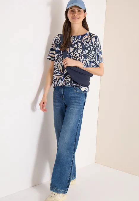 T-Shirt in Ausbrenner-Optik universal blue T-Shirt in Ausbrenner-Optik universal blue