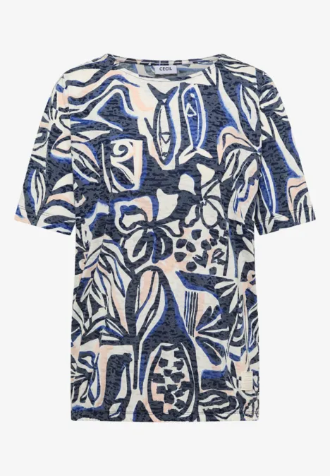 T-Shirt in Ausbrenner-Optik universal blue T-Shirt in Ausbrenner-Optik universal blue