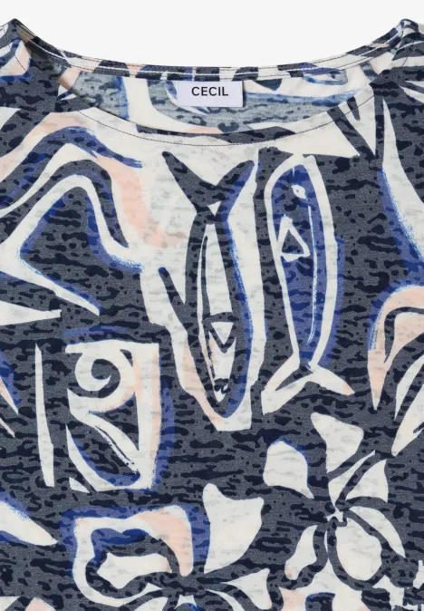 T-Shirt in Ausbrenner-Optik universal blue T-Shirt in Ausbrenner-Optik universal blue