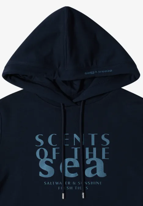 T-shirt à manches courtes avec capuche et inscriptions universal blue