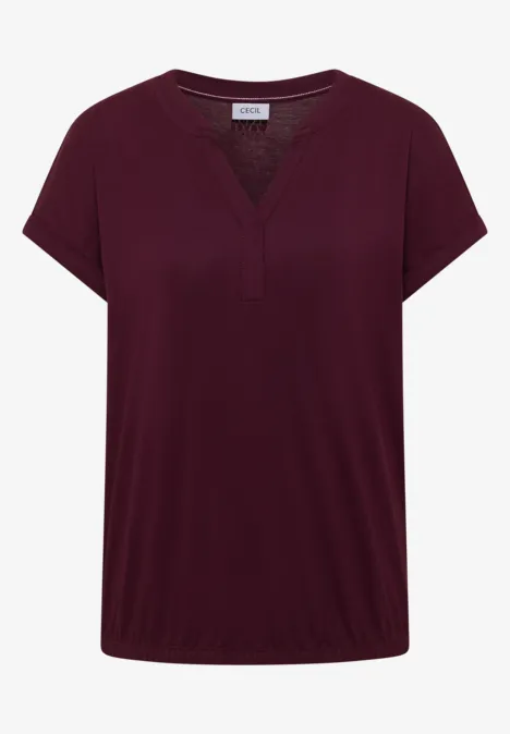 Shirt mit Split Neck im Tunika-Look sweet grape red Shirt mit Split Neck im Tunika-Look sweet grape red
