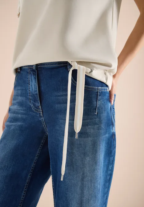 T-Shirt mit Rundhals und Raffung pearl beige T-Shirt mit Rundhals und Raffung pearl beige