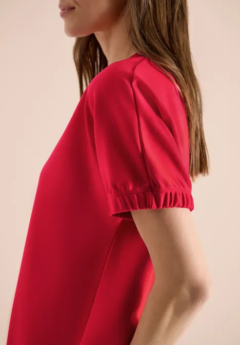 T-Shirt mit Rundhals und Raffung glazed apple red T-Shirt mit Rundhals und Raffung glazed apple red